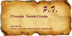 Pivoda Teodolinda névjegykártya